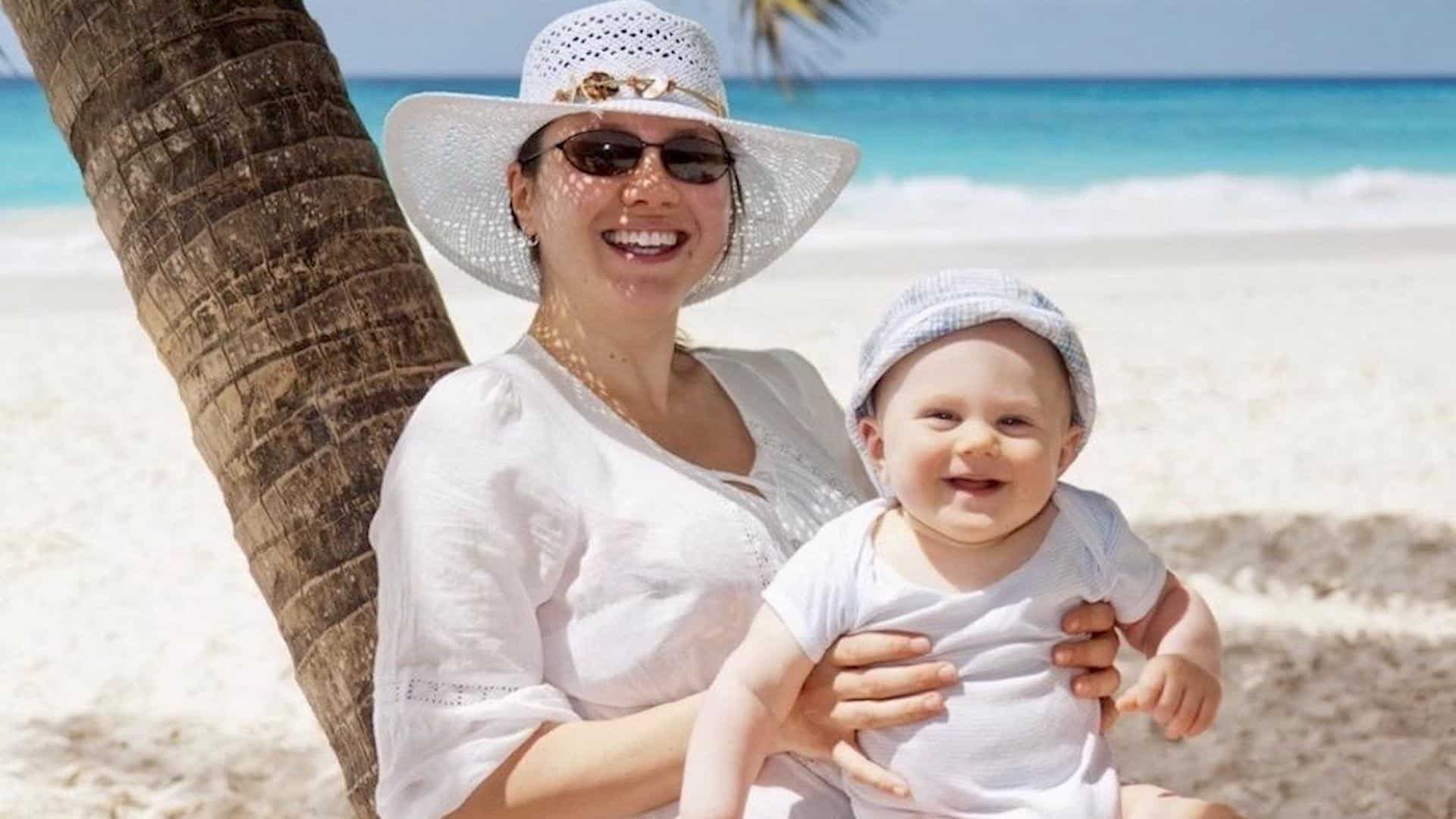 Infant Travel - Tear-Free Travel Tips - Mother and Infant on Beach