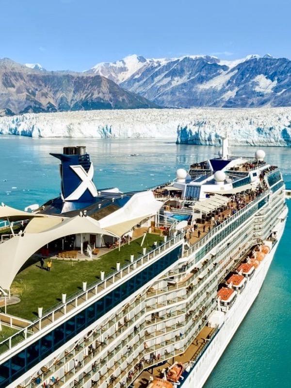 Celebrity Eclipse Alaska Cruises slowly cruising by the breathtaking Hubbard Glacier - My First Alaska Cruise