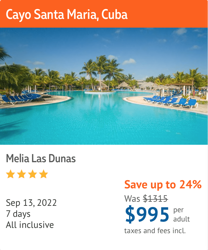 Cayo Santa Maria - Melia Las Dunas - Sunwing Best Deals