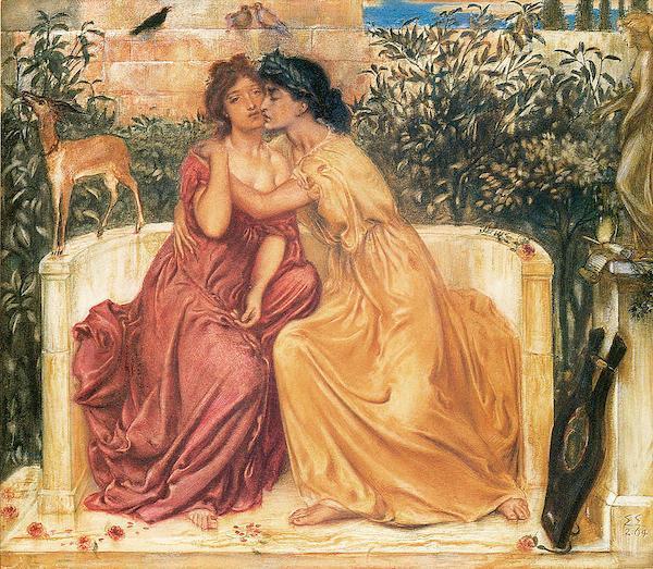 Sappho and Erinna in a Garden at Mytilene - Travelling Lesbos Island